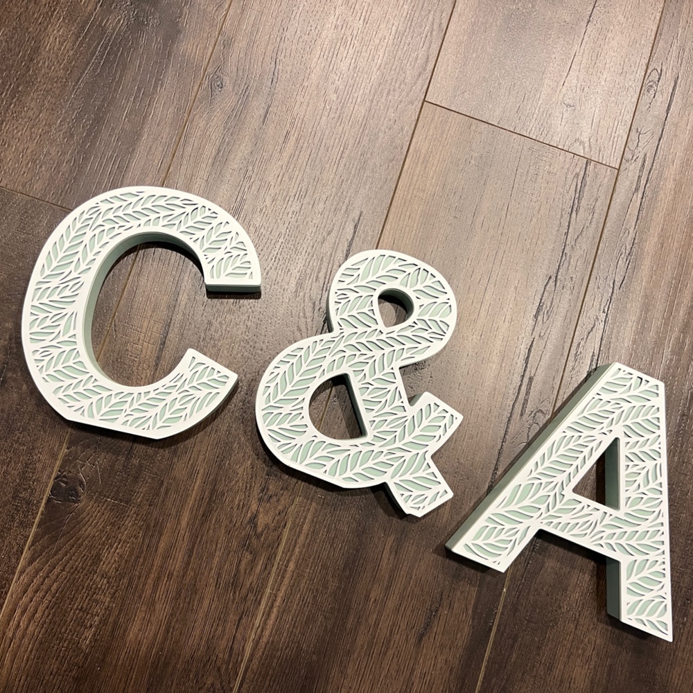 wedding signs couple initials - wooden letters, bridal table letters, decoration